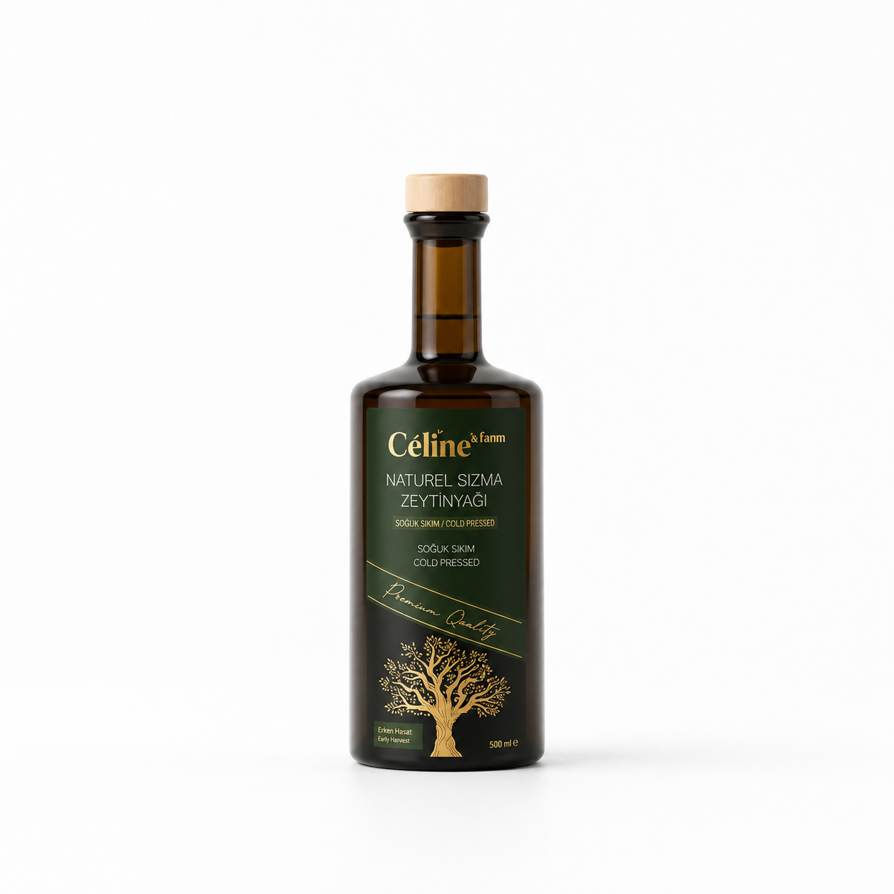 500 ml Glass Bottle, Ripe Harvest Natural Extra Virgin Olive Oil
