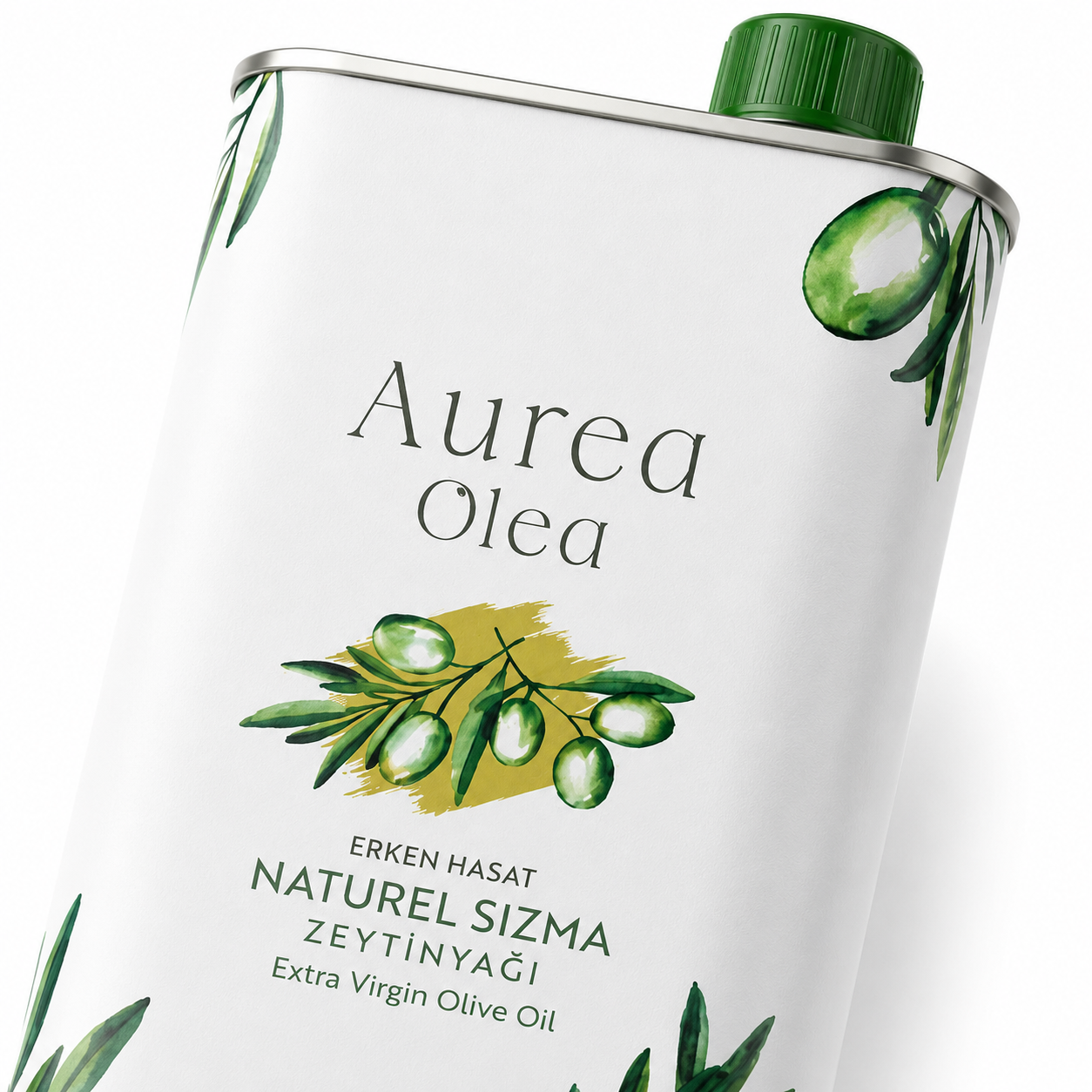 Aurea Olea 1L Natural Extra Virgin Olive Oil (33.8 fl oz), Cold Extracted, Early Harvest