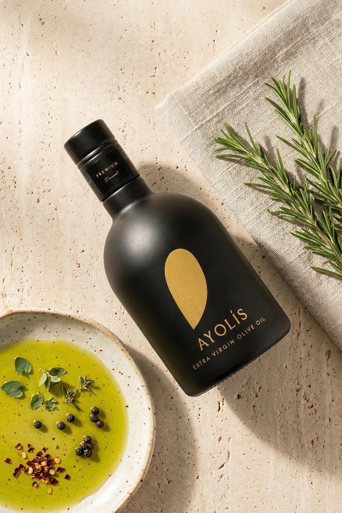 Ayolis Premium Gourmet Domat Extra Virgin Olive Oil, 500ml – Early Harvest, Cold Extracted