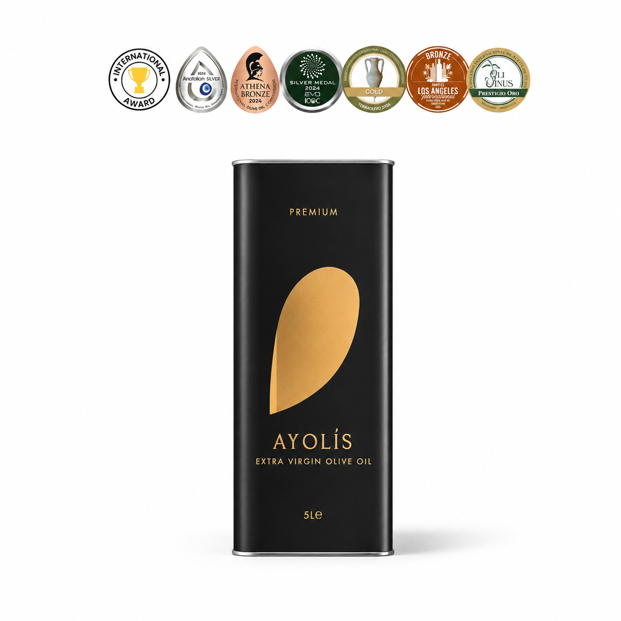 Ayolis Premium Gourmet Trilye Extra Virgin Olive Oil, 5L – Early Harvest, Cold Extracted